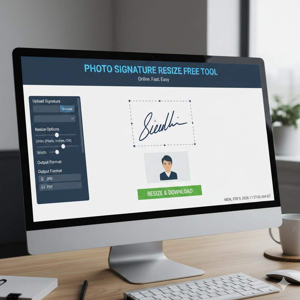 Photo Signature Resize Tool Free