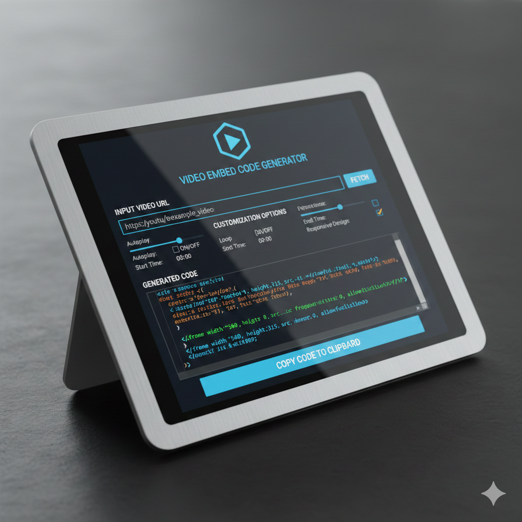You said Video Embed Code Generator